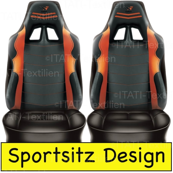 Kaufe Autositzbezüge Komplettset Autositzschutz Autositzbezüge Polyester  Orange